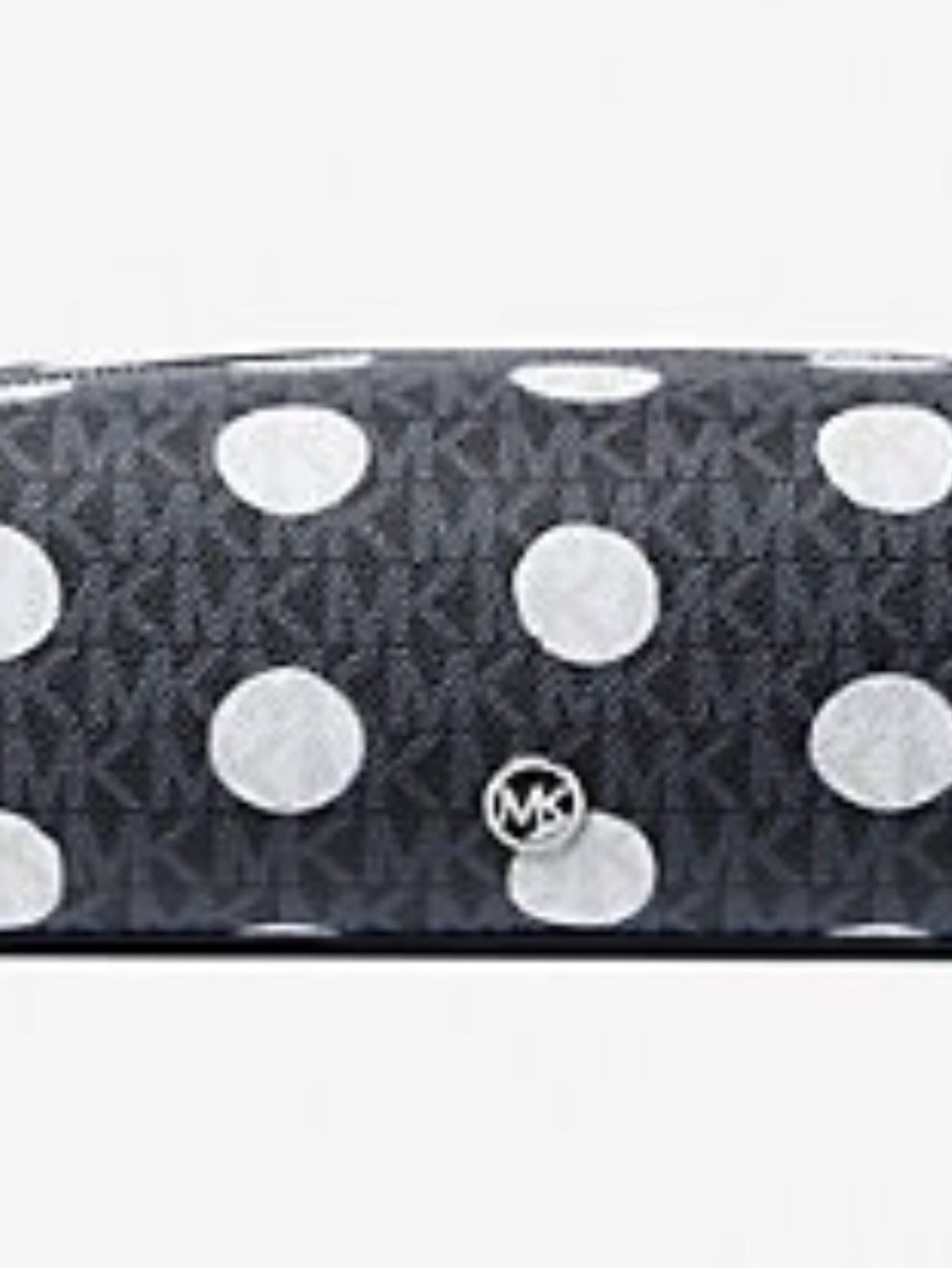Michael Kors Black with White Polka Dot Toiletry Case